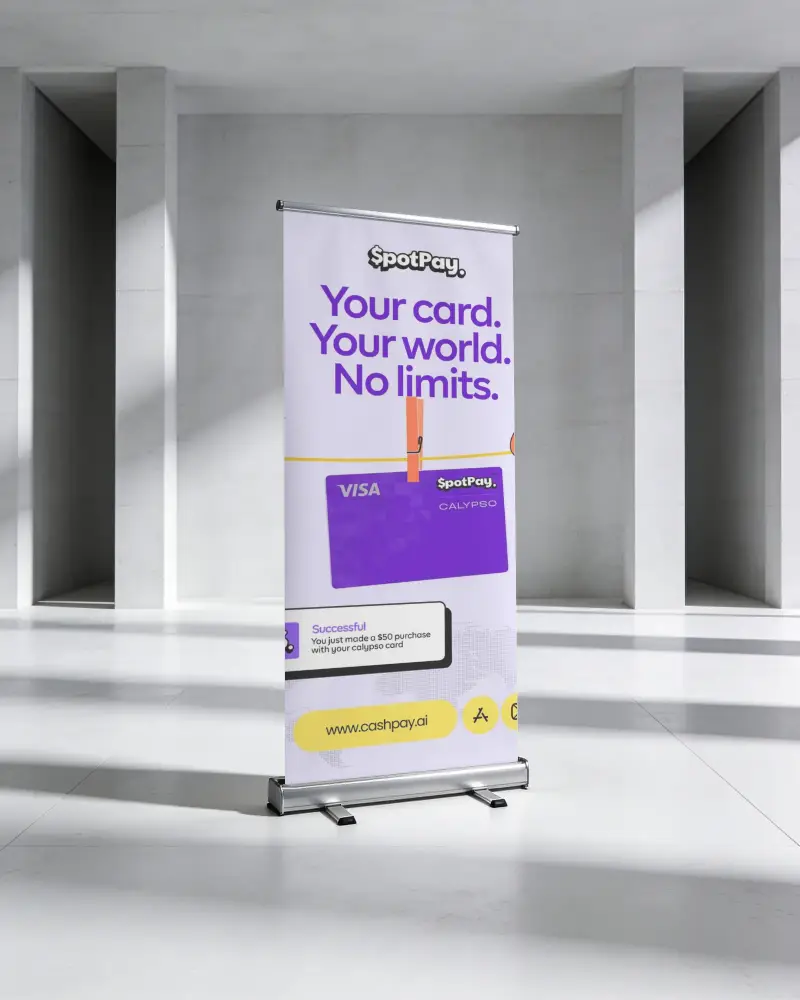 Blank Pull Up Banner Mockup Stand For Promotional Events And Exhibition Display Setup