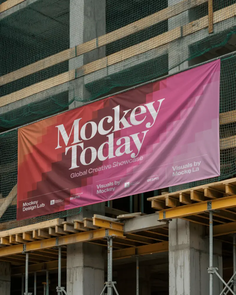 construction-site-banner-mockup-hanging-on-scaffolding-with-folds-and-netting-background