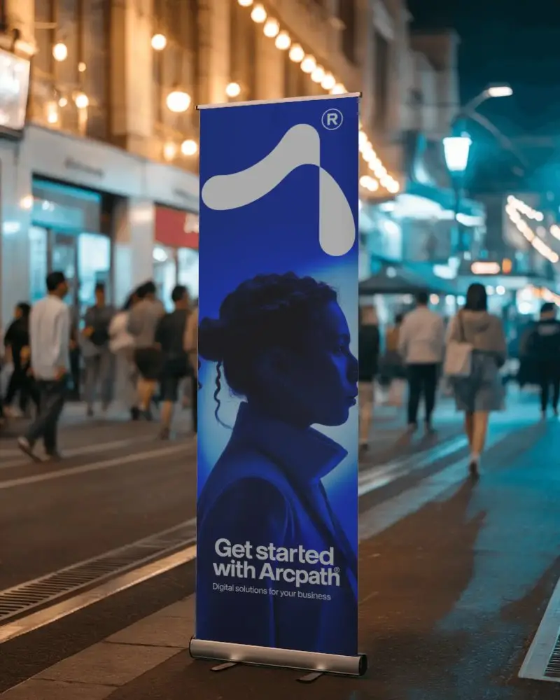 Urban Street Banner Mockup For Event Promotion Attractive Rollup Display Design Template