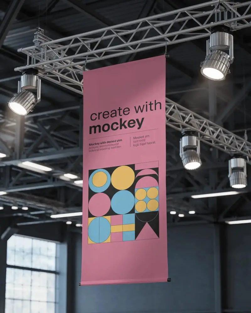 vertical-hanging-banner-mockup-in-modern-industrial-event-space-for-advertisement-promotion