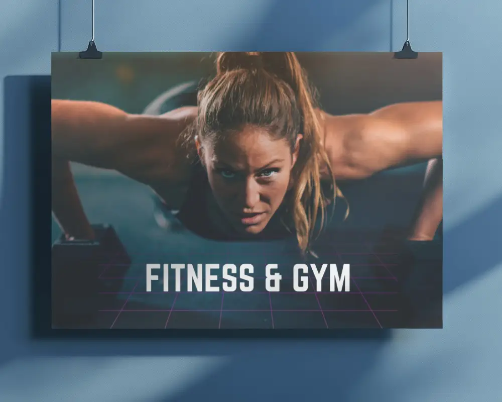 Interior Display Banner Mockup Hanging Soft Light Modern Studio Setting