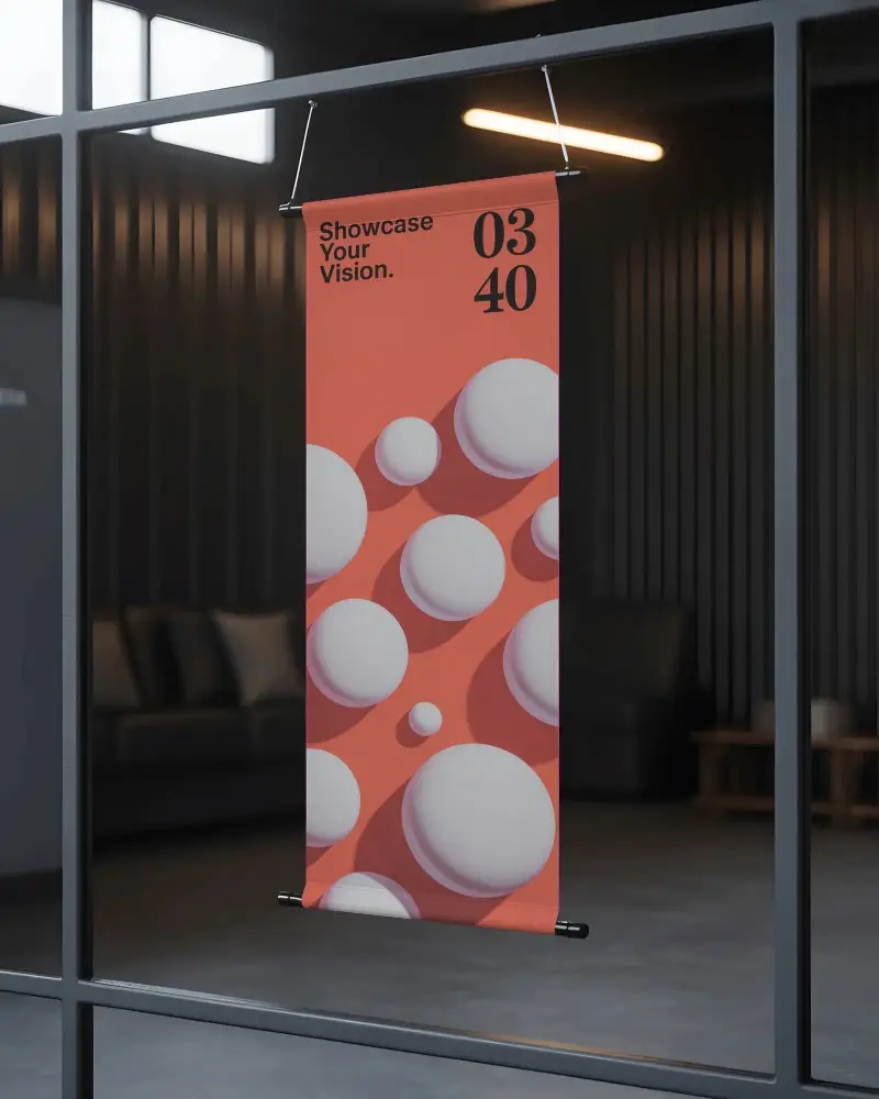 vertical-hanging-banner-mockup-on-glass-wall-for-modern-commercial-advertising-showcase