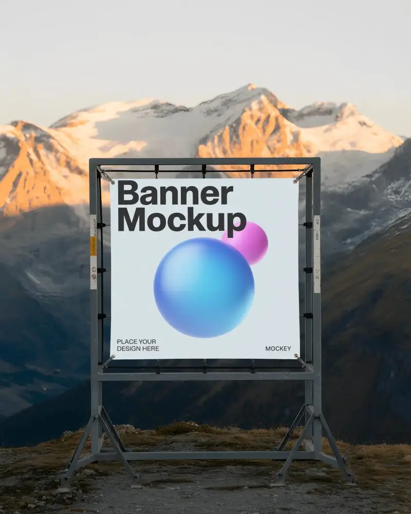 outdoor-advertising-banner-mockup-on-mountain-backdrop-with-clear-blank-space-for-content