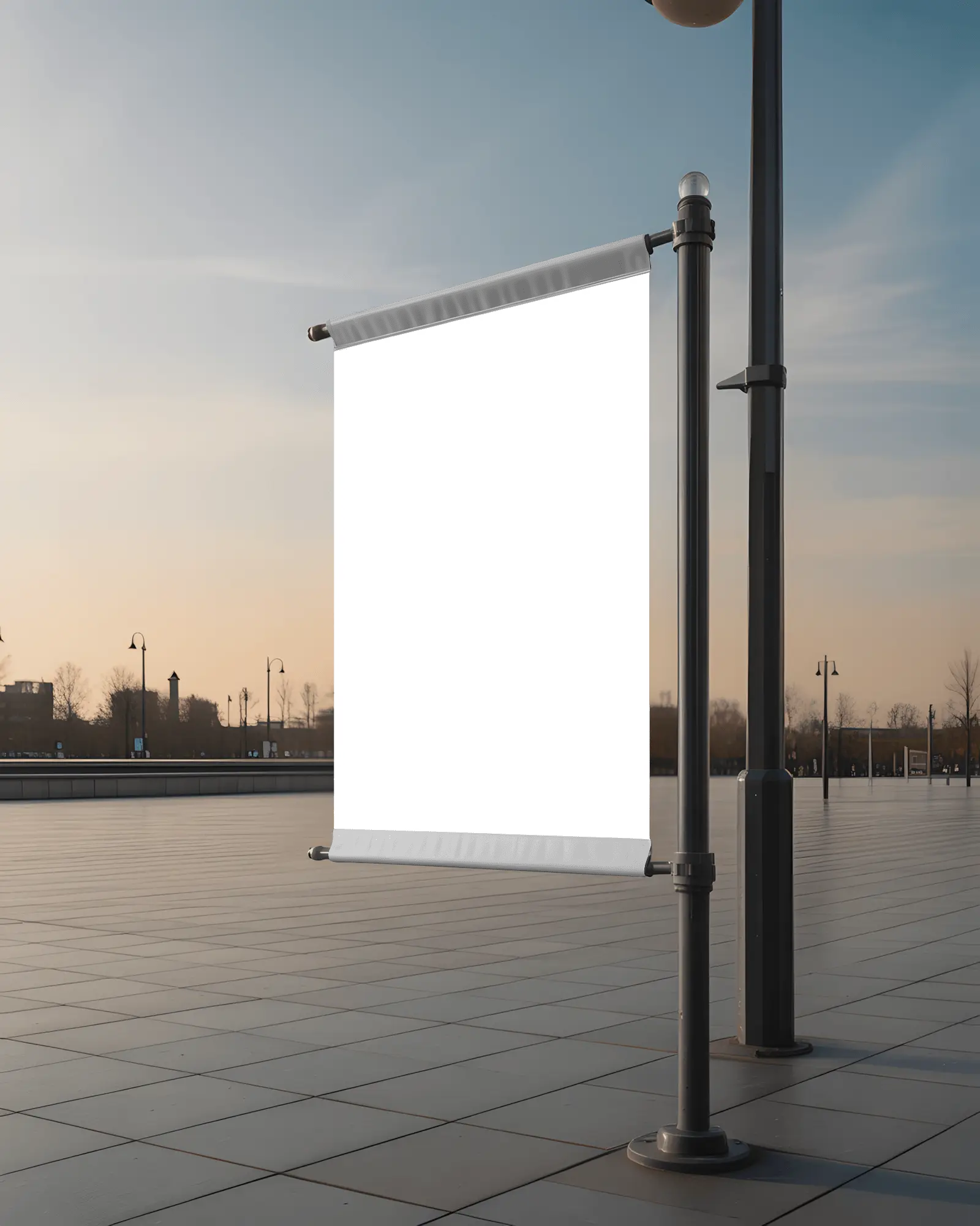 vertical-pole-banner-mockup-on-citysidewalk-for-custom-branding-and-marketing