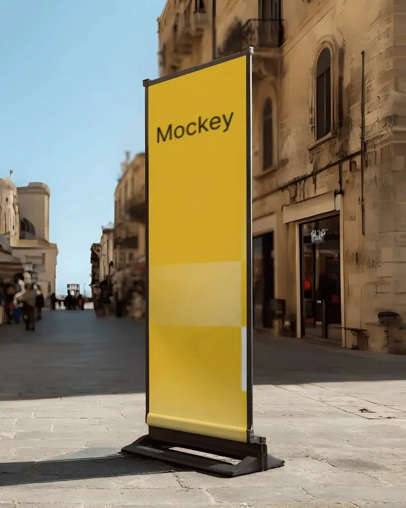blank-rollup-banner-mockup-on-city-sidewalk-for-retail-and-event-advertising