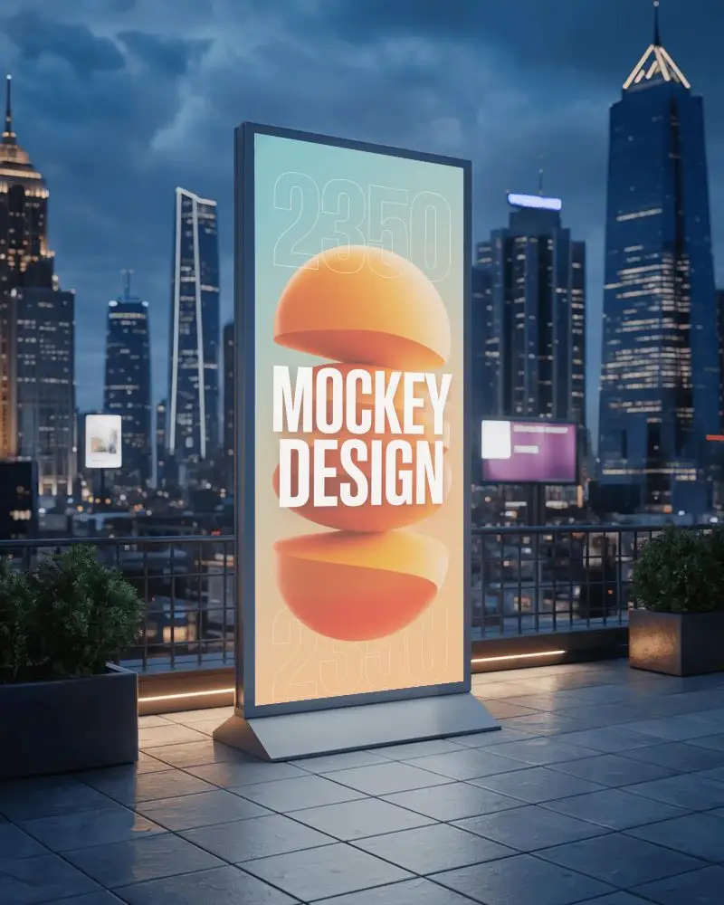 illuminated-street-advertisement-banner-mockup-with-modern-buildings-and-urban-setting
