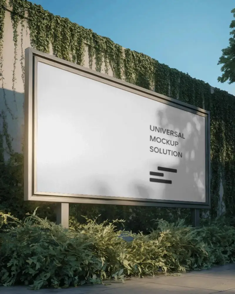 Outdoor Banner Mockup For Advertising Strategies And Marketing Campaign Promotion Design