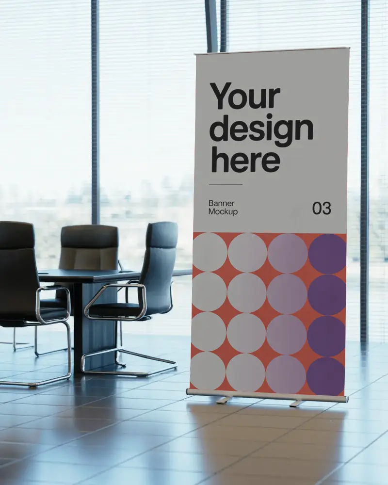 Professional Corporate Presentation Banner Stand For Office Conference Room Promotion