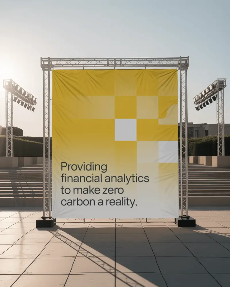 Large Blank Banner Mockup Outdoor Truss Display For Events And Promotions