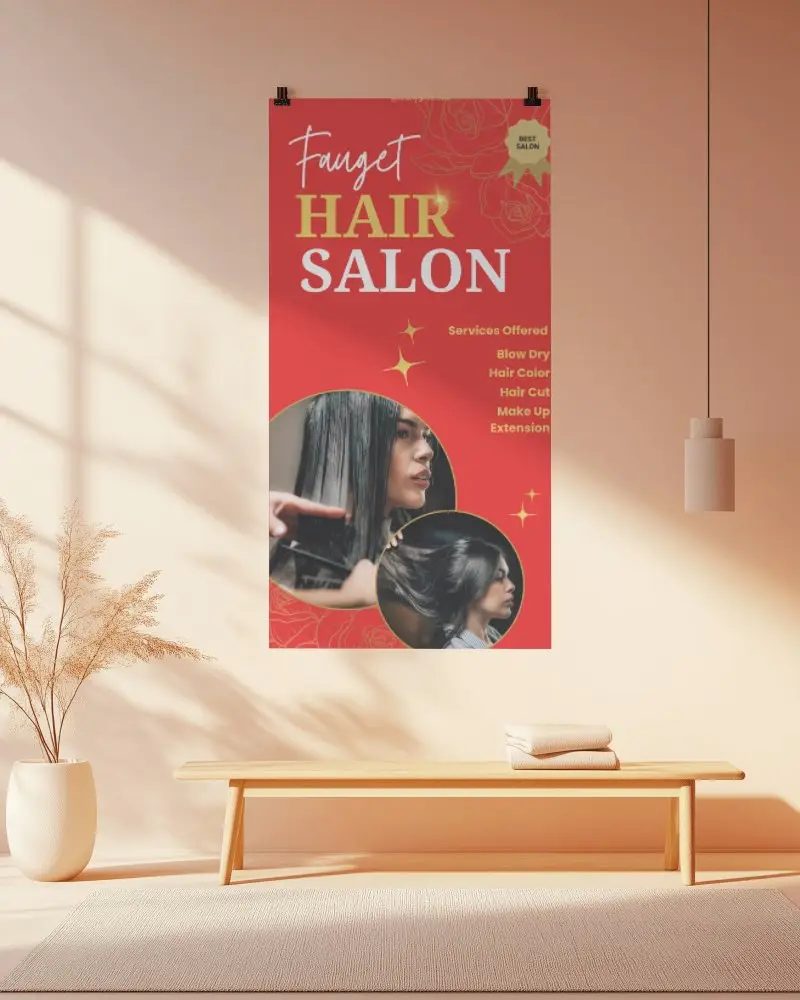 Scandi Style Interior Banner Mockup Sunlit Cozy Soft Design Elements