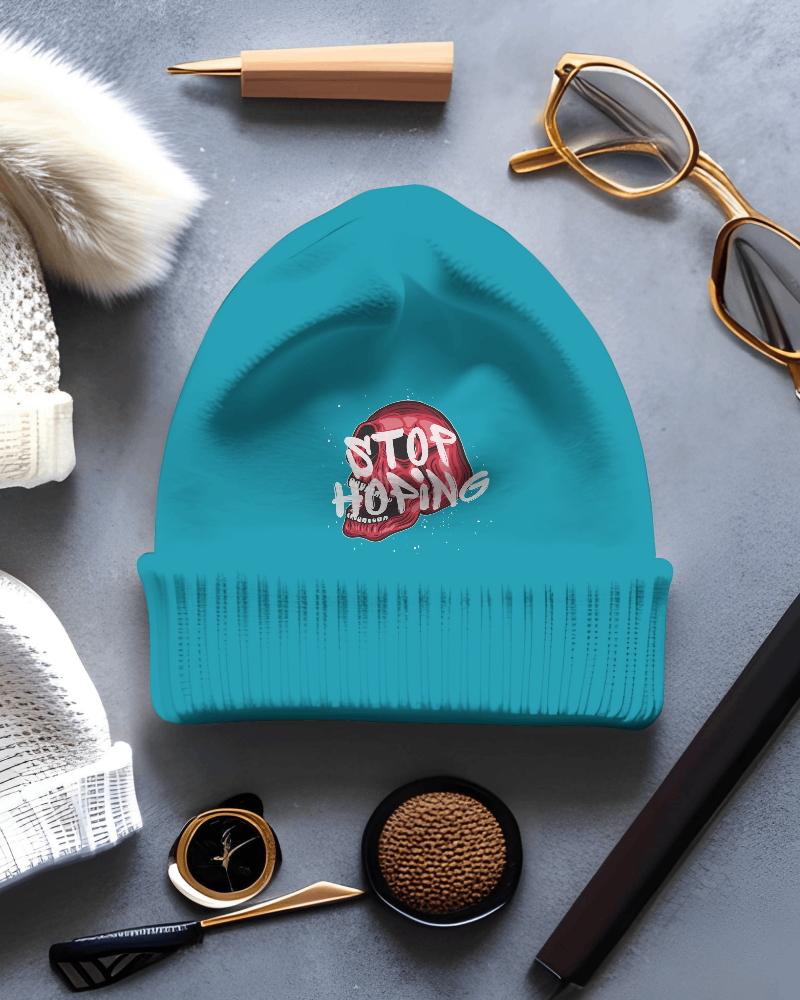 Beanie Mockup On Table
