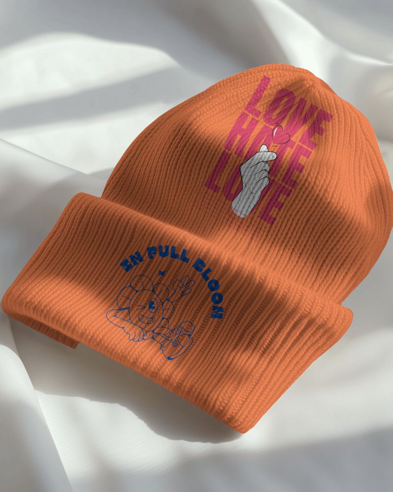 Fashionable Cold Weather Accessory Mockup With Vibrant Decorations