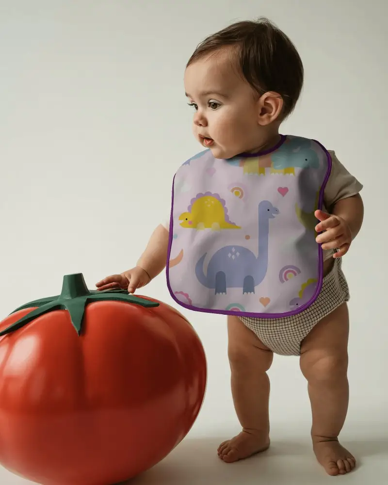 Infant Fashion Bib Mockup For Custom Printing And Stylish Baby Accessories Showcase