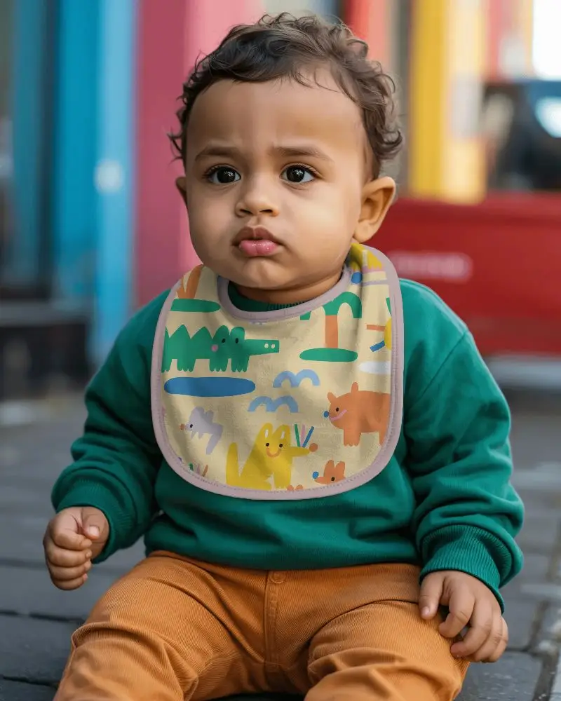 Baby Bib Mockup For Infant Apparel Promoting Soft Comfortable Easy To Clean Bibs For Babies