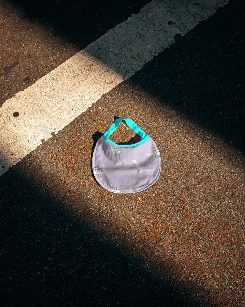 Stylish Soft Bib Mockup For Baby Accessories Design Presentation And Promotional Use