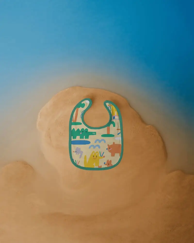 Customizable Baby Bib Mockup For Brand Showcase And Product Presentation