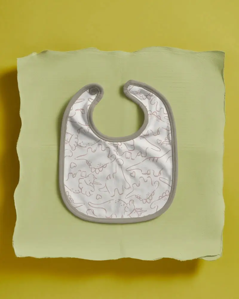 Baby Bib Mockup For Custom Baby Accessories And Personalized Bib Design Templates