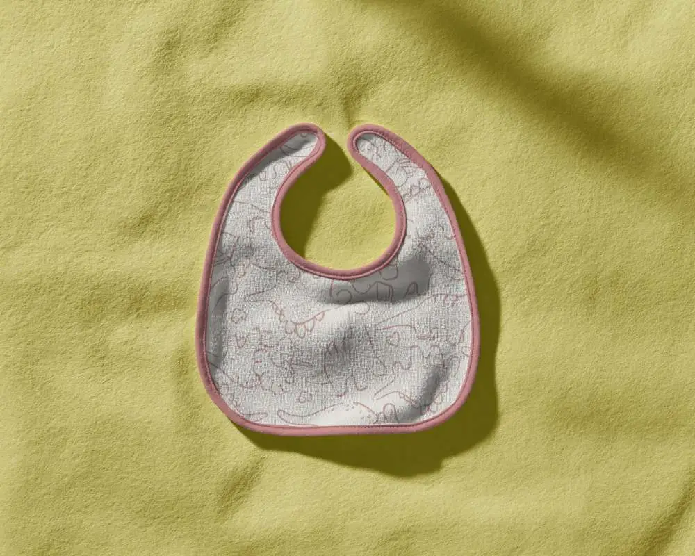 Premium Quality Baby Bib Mockup For Branded Infant Apparel Design