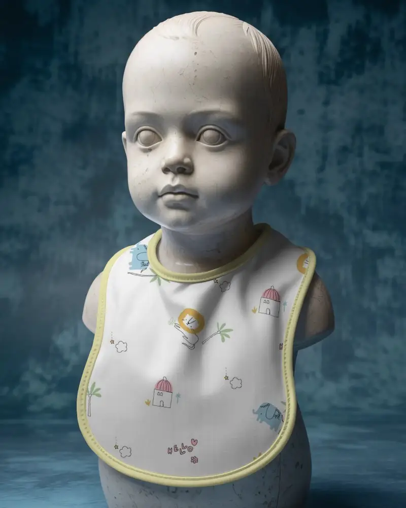 Baby Bib Mockup For Custom Designs Easy To Edit High Quality Template For Print