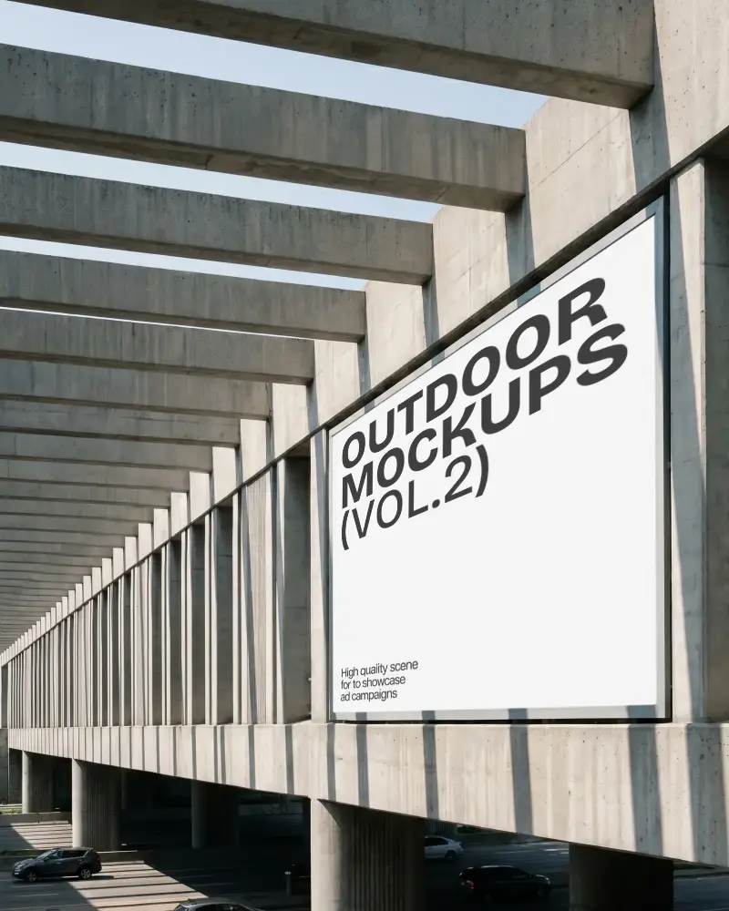 Urban Outdoor Billboard Mockup Space In Modern Industrial Architecture Setting