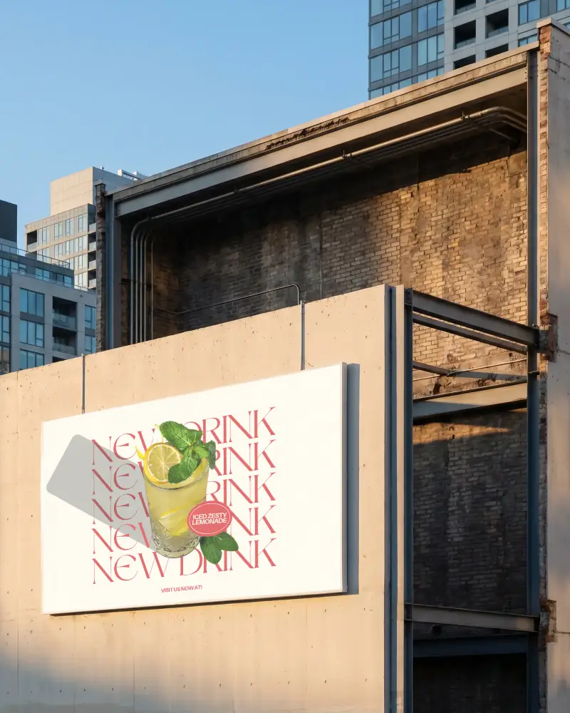 Urban Outdoor Billboard Mockup Advertising Space Blank Creative Promo Zone