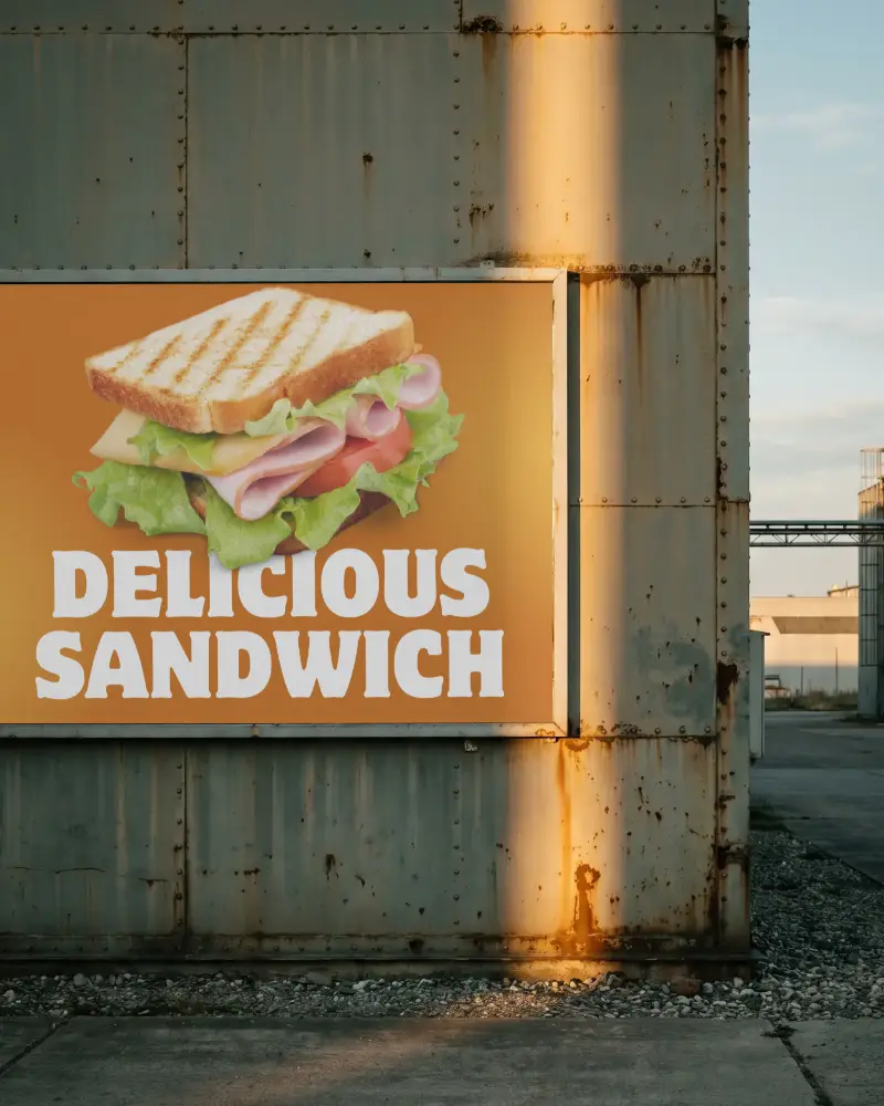 Empty Billboard Mockup Ready For Design Placement In Urban Industrial Location