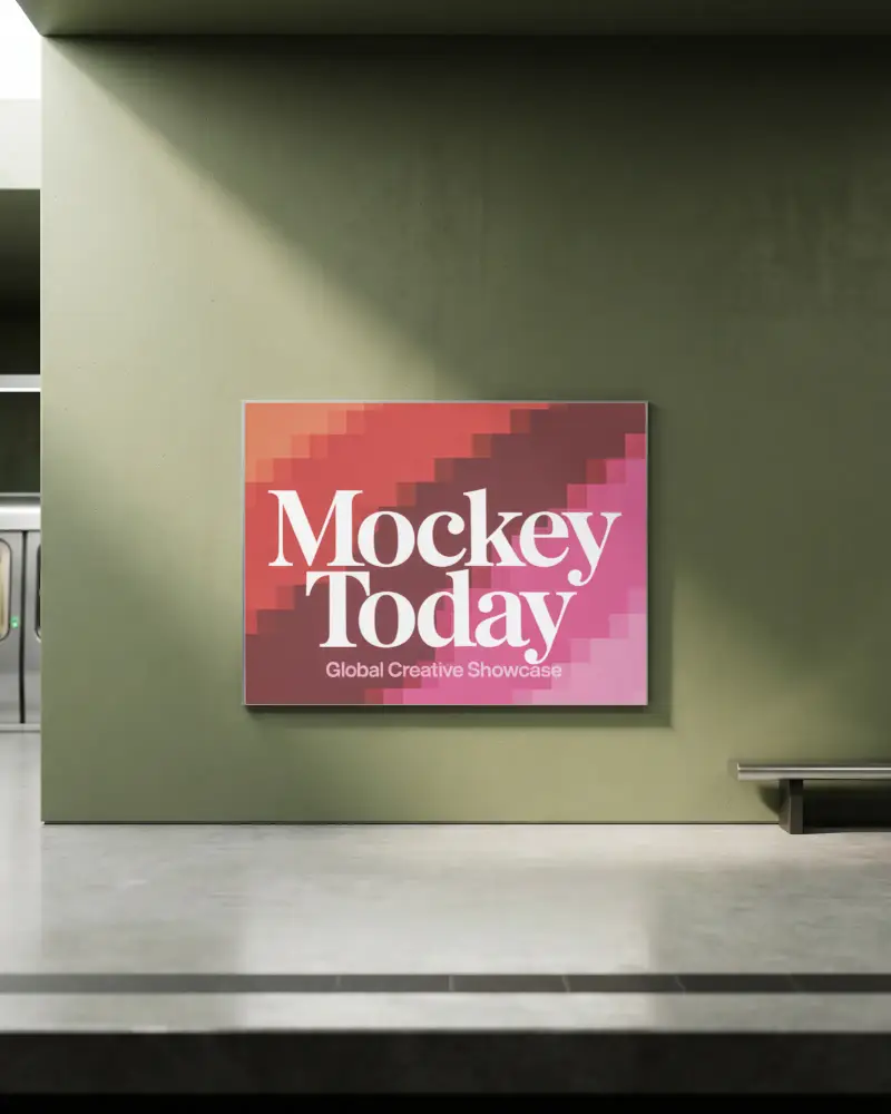 Subway Advertising Billboard Mockup For Station Promotion And Brand Marketing