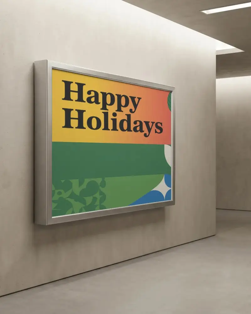 Modern Wall Mounted Billboard Mockup For Advertising And Promotional Campaigns