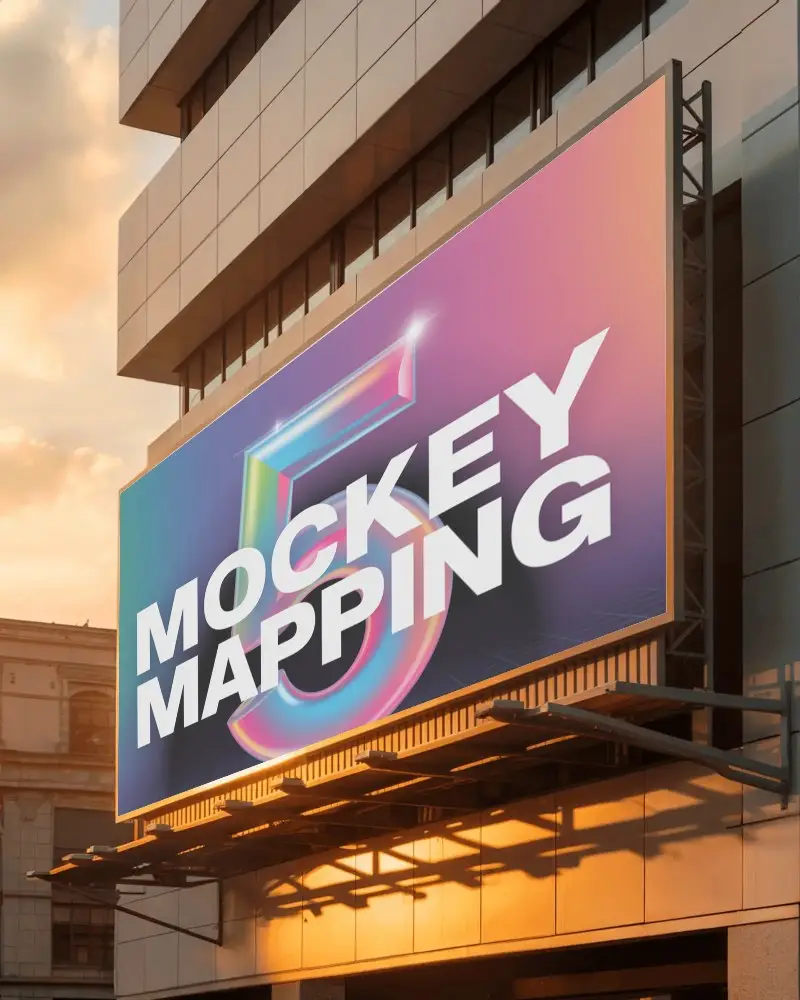 Large Urban Billboard Mockup For Advertising Outdoor Promotion And Marketing Campaigns