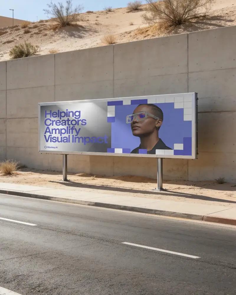City Highway Large Horizontal Billboard Mockup For Graphic Design Showcase