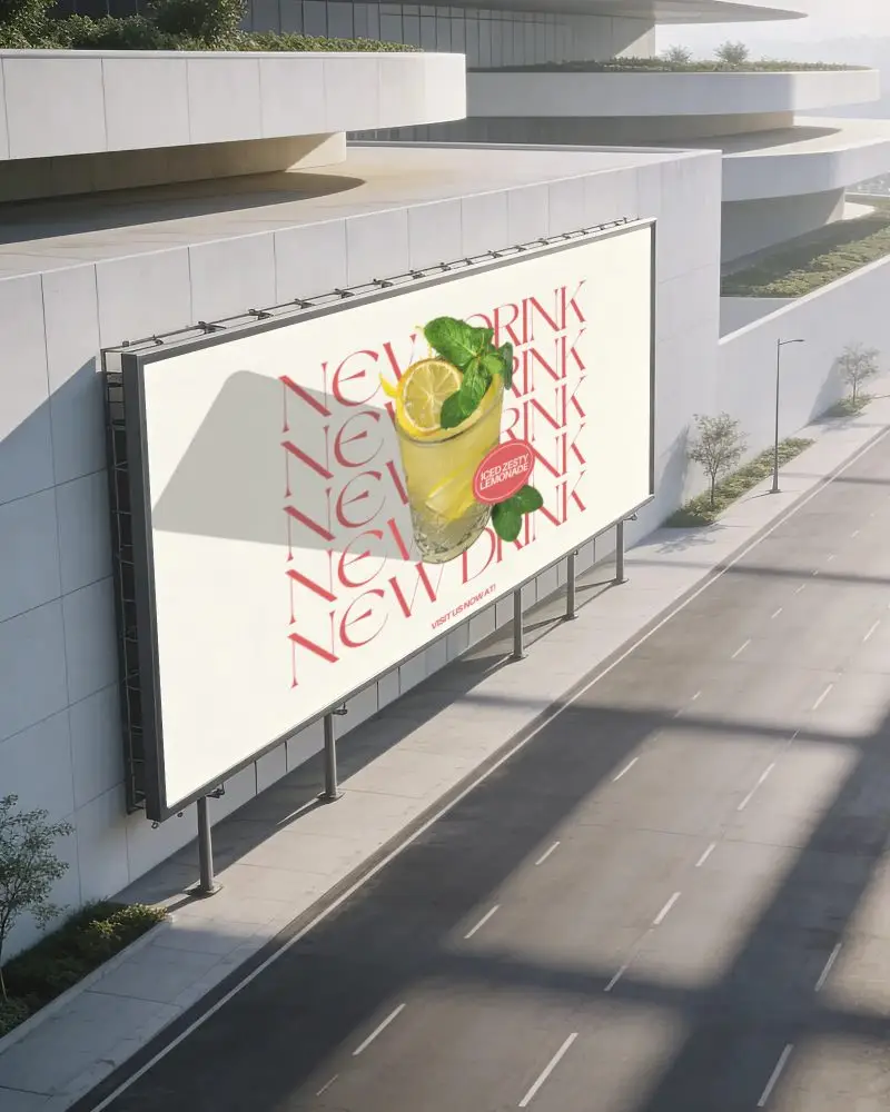 Urban Billboard Mockup Advertising Space Outdoor Marketing High Visibility Roadside Promotion