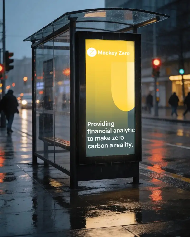 Bus Stop Lighted Advertisement Display For Urban Public Transportation Marketing Solutions