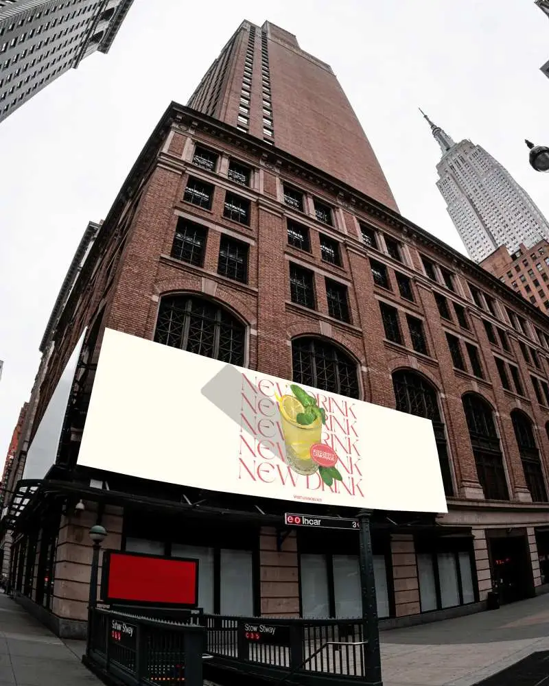 Advertising Billboard Mockup Urban Environment Commercial Promotion Space