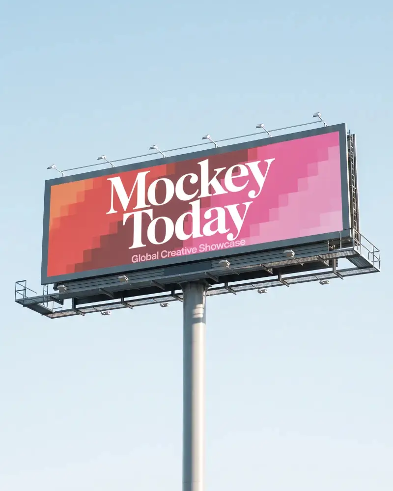 Large Outdoor Billboard Mockup For Creative Advertising Campaigns And Branding Promotion