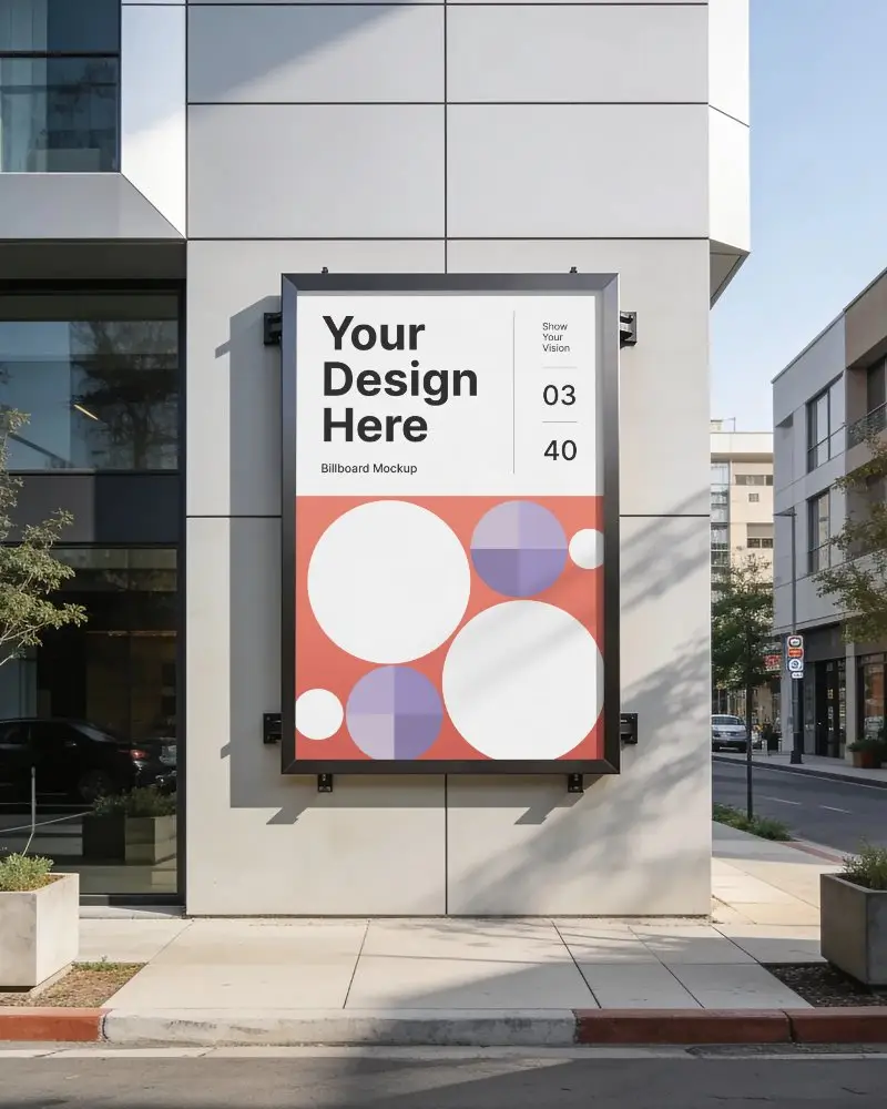 Urban Billboard Mockup Outdoor Advertisement Display For Marketing Promotion Use