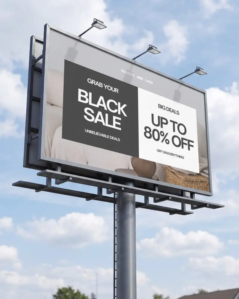 Outdoor Billboard Mockup For Advertising And Marketing Campaigns Blank Display