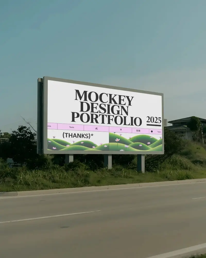 Highway Billboard Mockup For Outdoor Advertising Campaigns And Brand Promotions