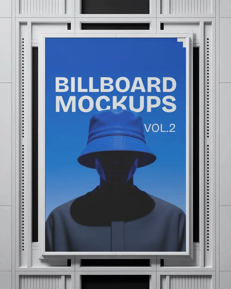 Modern Industrial Billboard Mockup For Advertising Presentation And Marketing Promotion