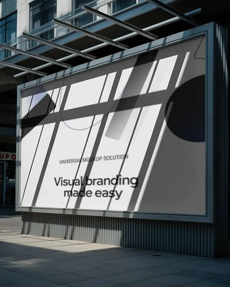 Urban Billboard Mockup Display Mockup Outdoor Advertising Flexible Promotional Space Design Template
