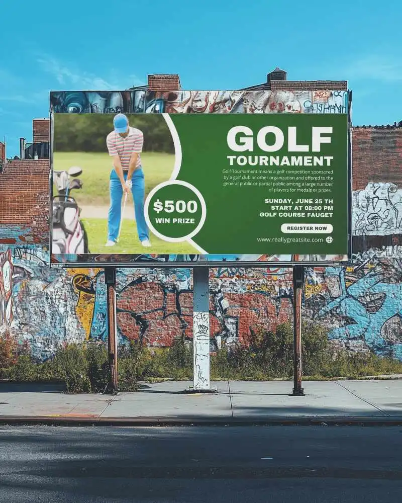 Urban Graffiti Billboard Mockup Street Art Background Ideal Advertising Space