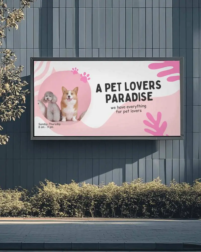 Clean Streetside Billboard Mockup Sleek Architecture Background Minimalistic Daytime Setting