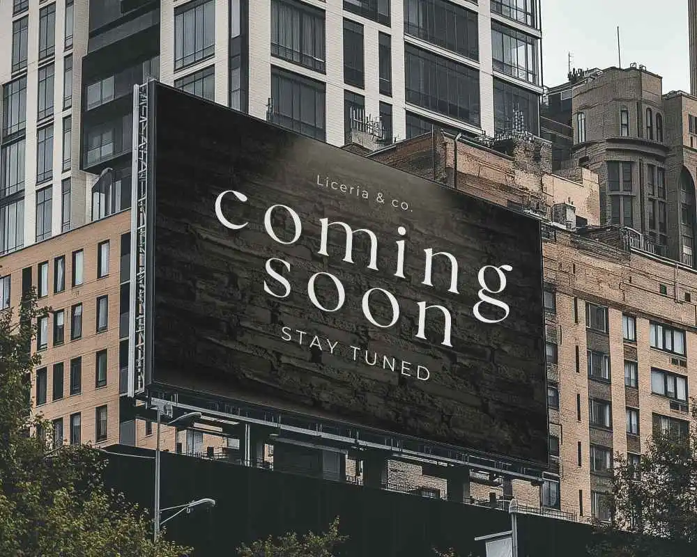 Mixed Architecture Cityscape Building Mounted Billboard Mockup