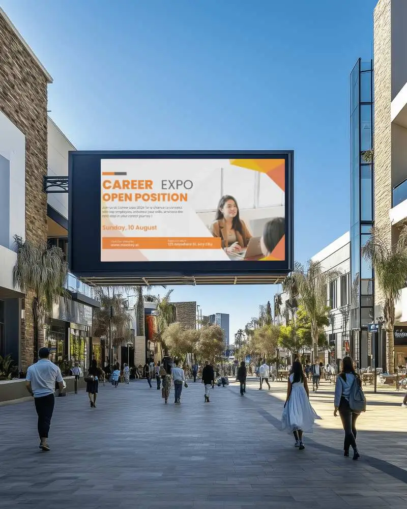 Classic Diner Billboard Mockup With Neon Signage And Cozy Retro Vibes