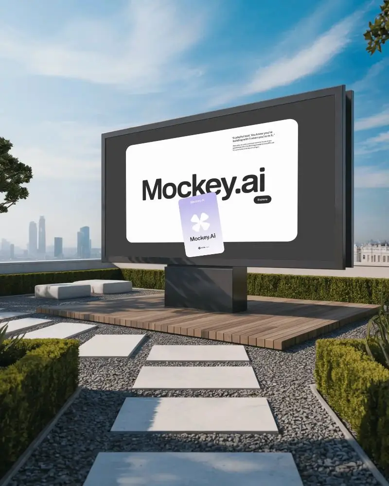 modern-rooftop-horizontal-billboard-mockup-wooden-deck-garden-pavers-and-skyline-views