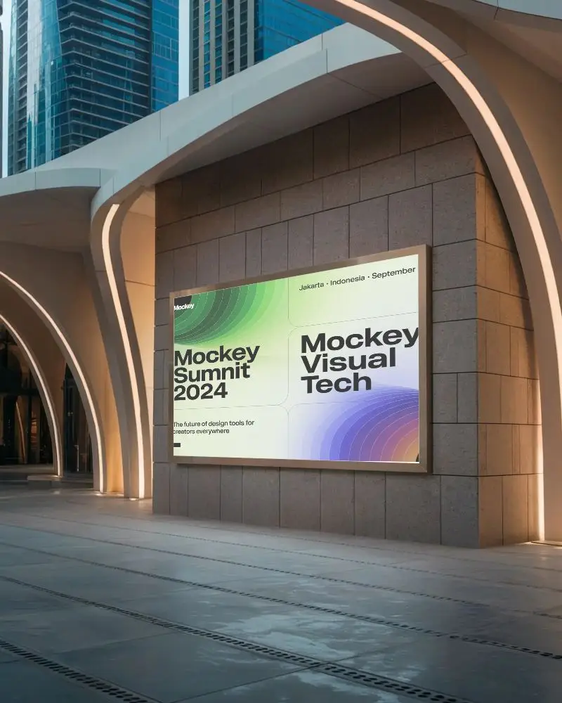 Urban Architecture Commercial Billboard Mockup In Modern Cityscape Design 0554