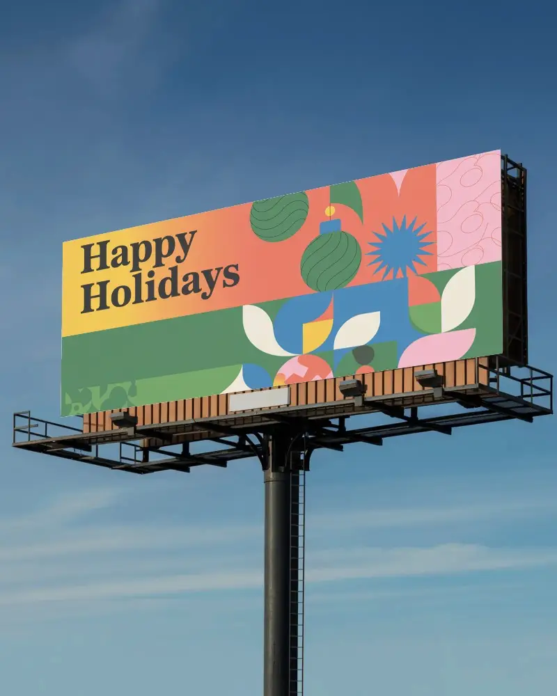Large Empty Urban Billboard Mockup Display Marketing Space For Business Ad Campaign