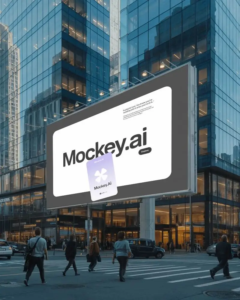 High Visibility Urban Billboard Mockup For Outdoor Advertising And City Marketing Campaigns