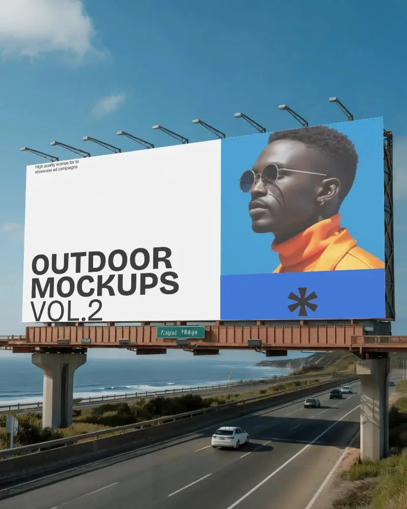 Highway Billboard Mockup For Outdoor Advertising And Creative Promotion Ideas