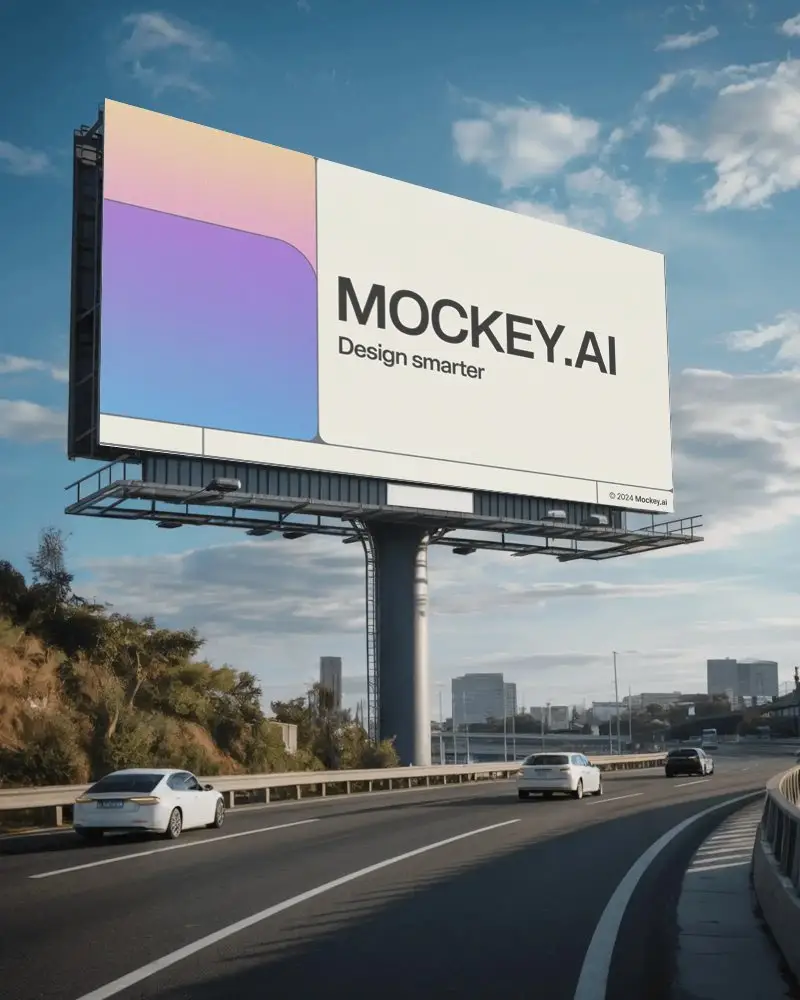 Blank Highway Billboard Mockup For Advertising Brand Promotion Campaigns