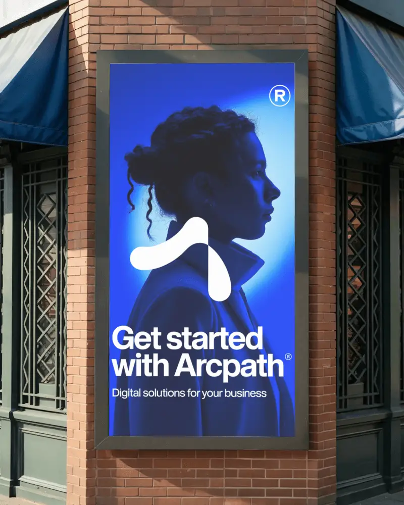 Brick Wall Billboard Mockup Clean Vertical Display On Street Corner For Retail Advertising